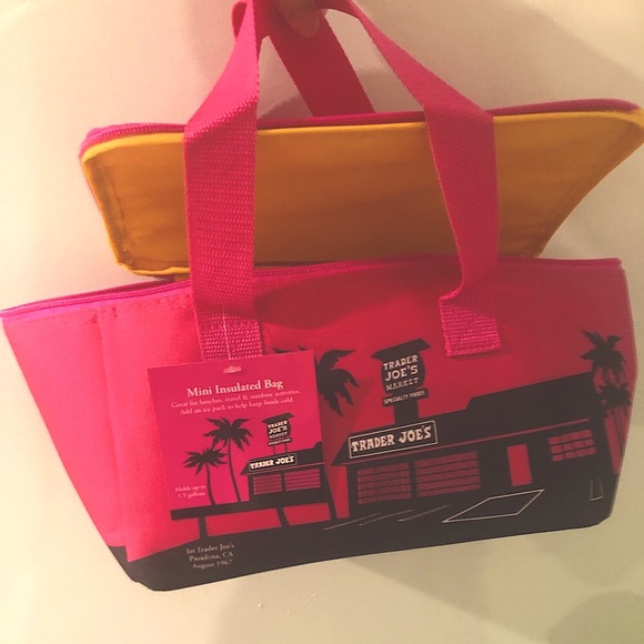 Trader Joe'S Handbags - NEW Trader Joe's Mini Insulated Cooler Tote Lunch Box Bag